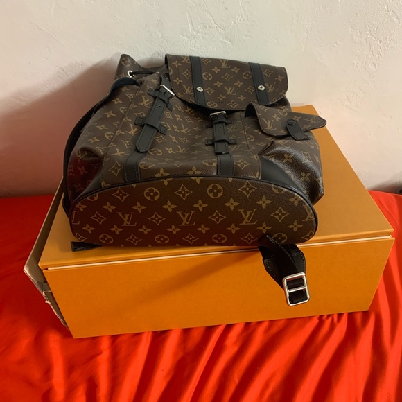 Louis Vuitton Backpack Christopher PM Monogram Macassar Canvas - Picture 8 of 9